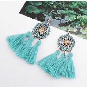 Bohemian Sun Tassels Dangles Hypoallergenic Earrings for Sensitive Ears